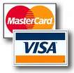 We accept Visa, Mastercard, and Cash